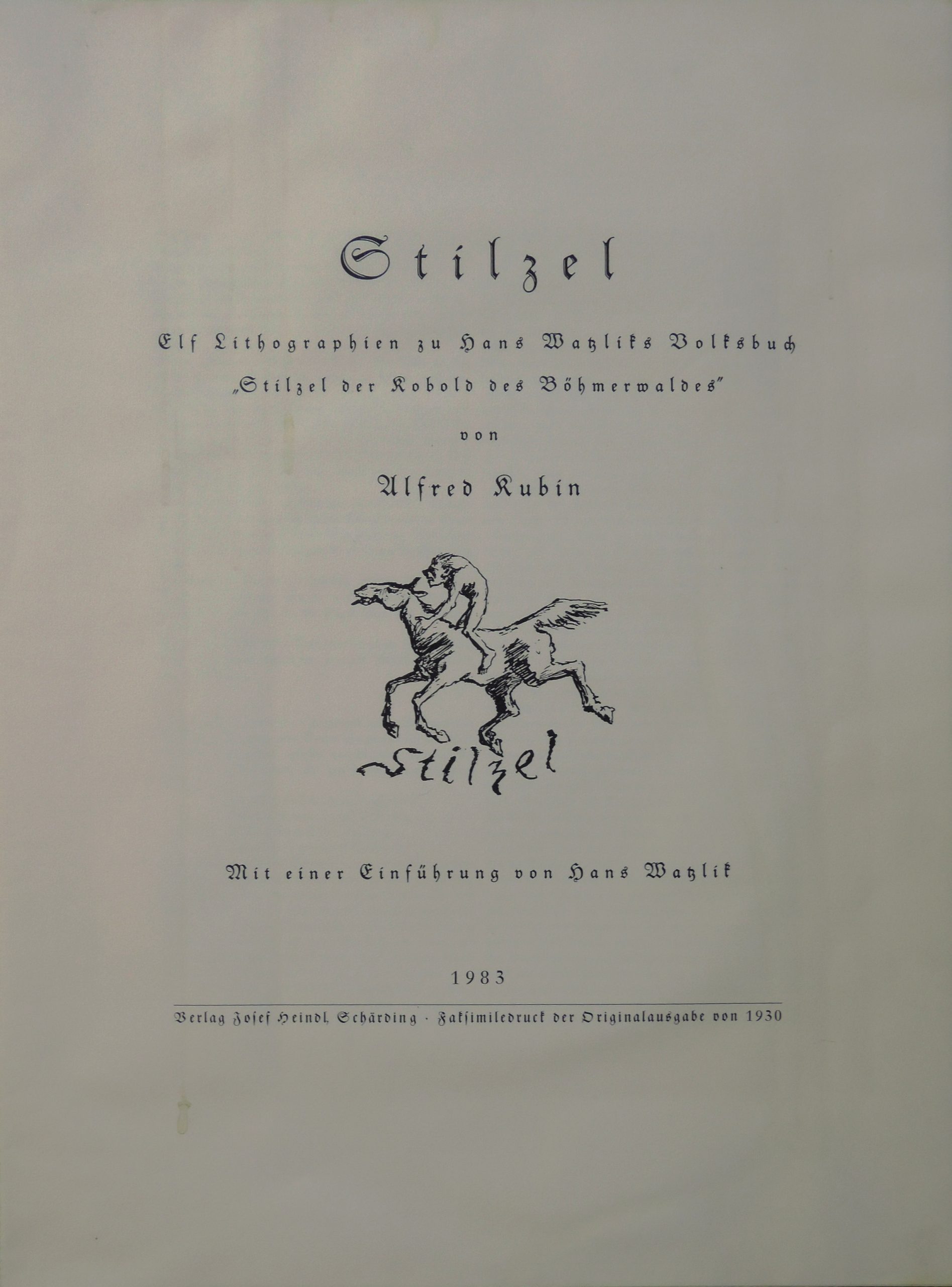 Alfred Kubin, Stilzel der Kobold des Böhmerwaldes – 11 Lithos