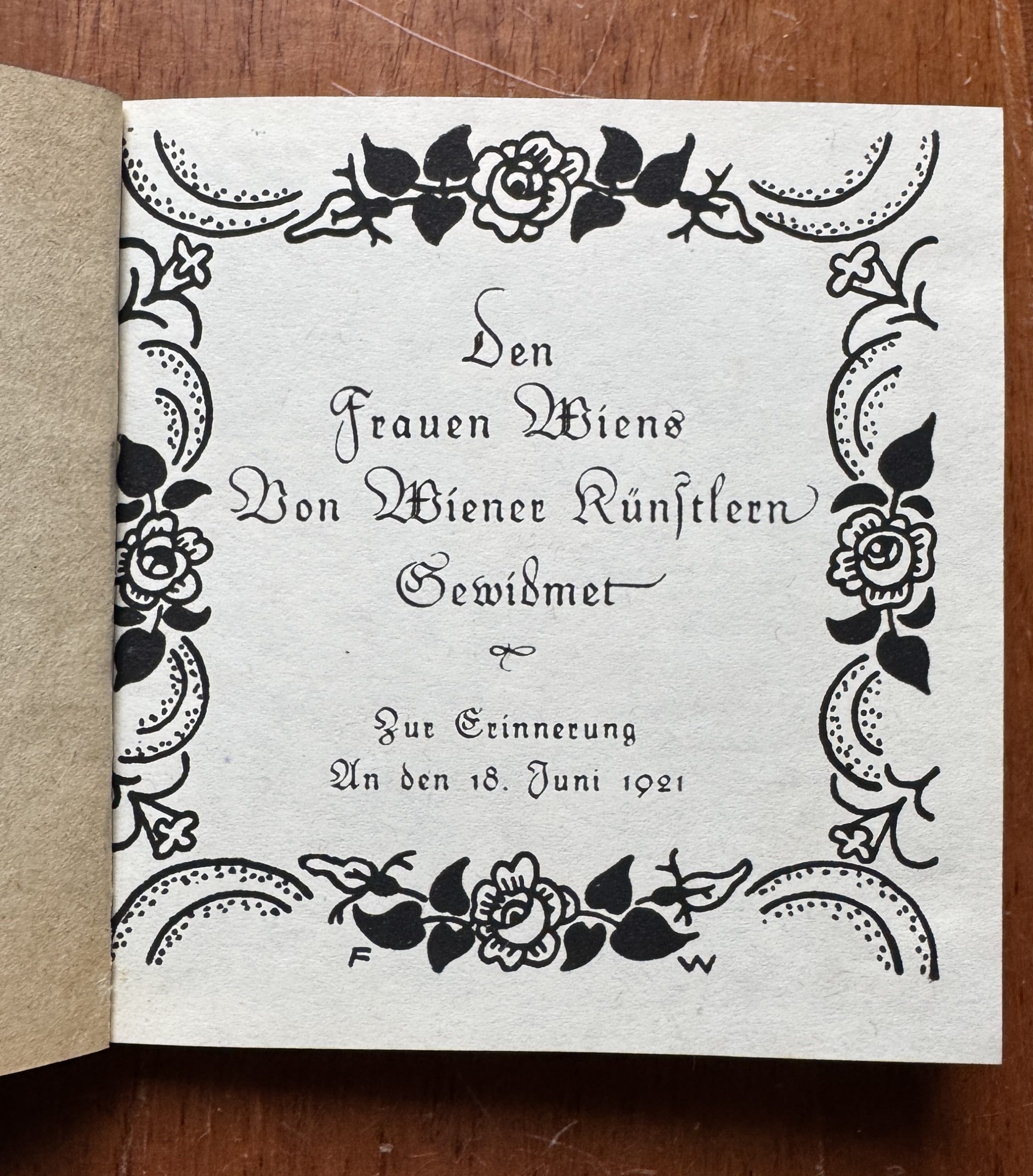 Gesellschaft für graphische Industrie Wien – VI Damenspende Blumen Nacht